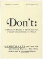 Don't: A Manual of Mistakes & Improprieties